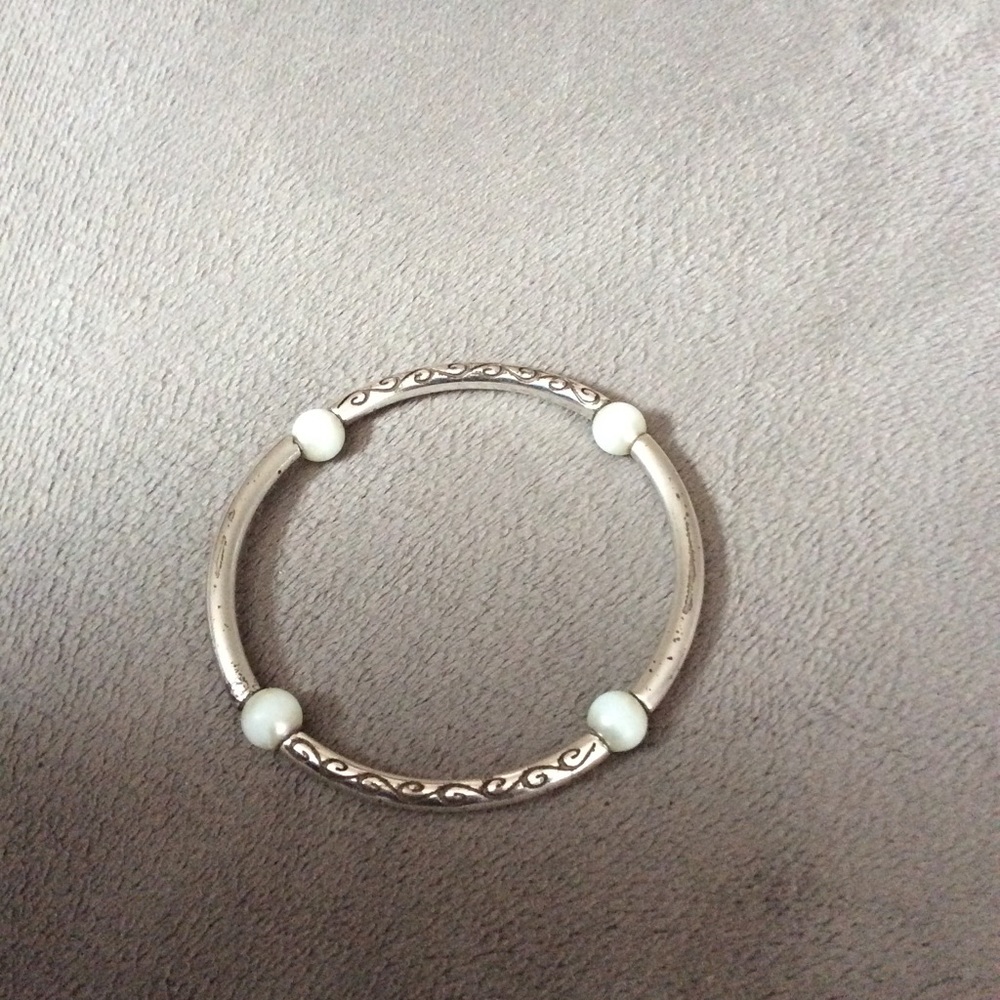 Brighton Women’s bracelet with silver & pearls